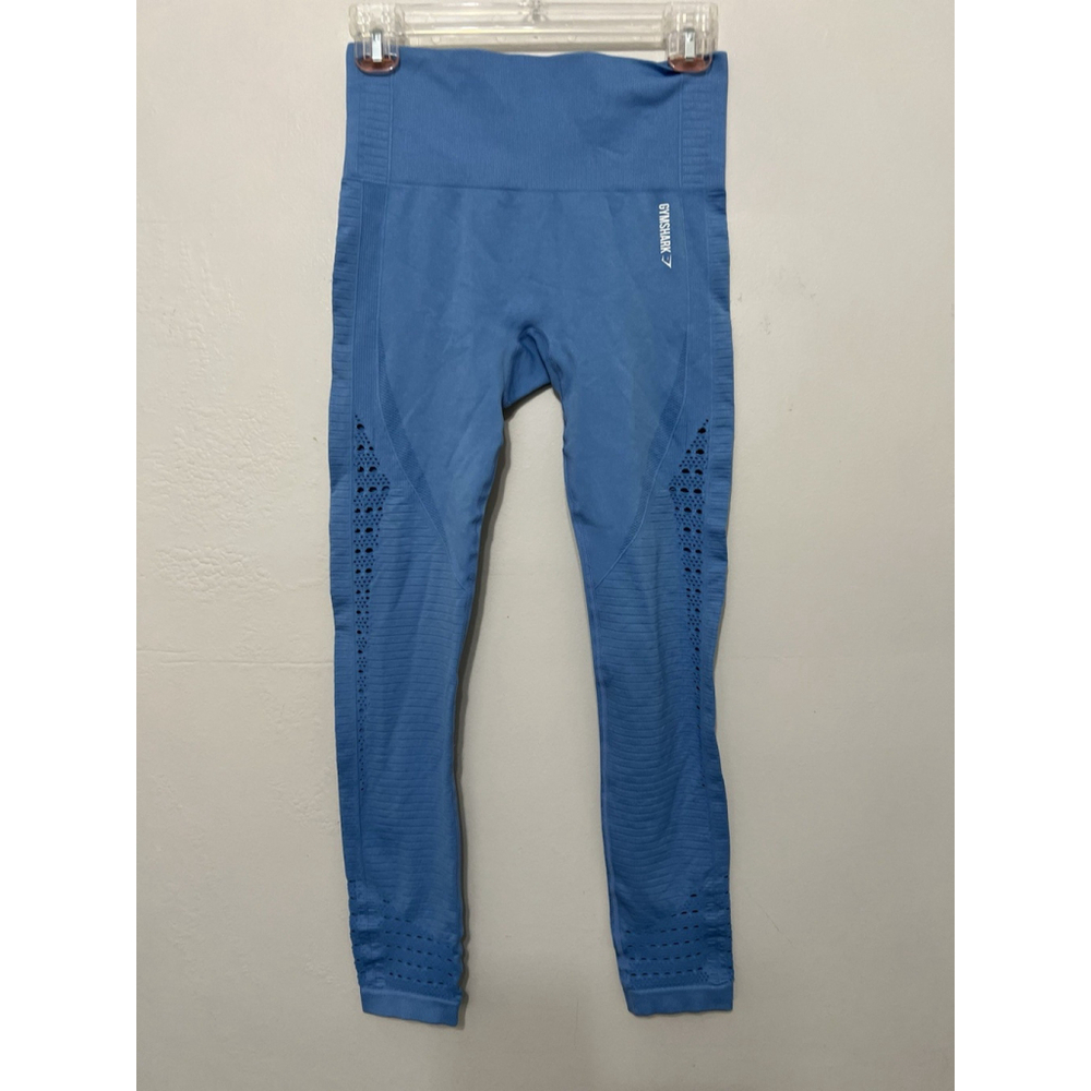 Gymshark Seamless Leggings Womens Light Baby Blue High Rise Gym Workout Size S